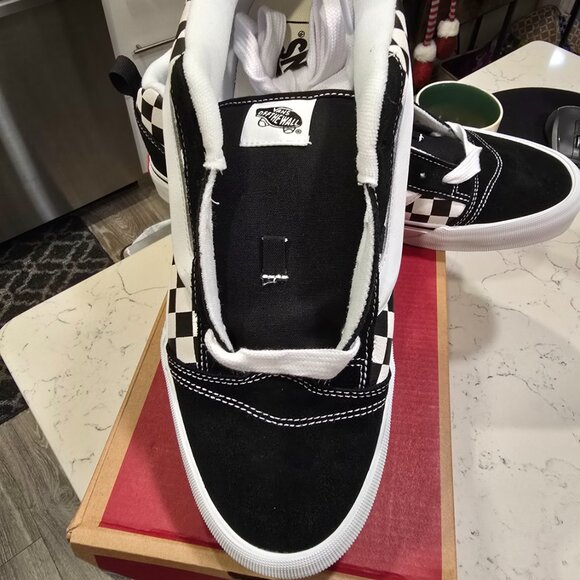Vans Knu Skool Black White VN000D22BPB Sneaker Shoe Trainer Checkerboard SZ 12 - Picture 2 of 12